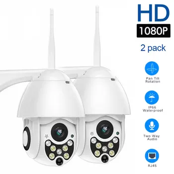 2 KS 1080P HD Bezdrôtový PTZ IP Kamera Wifi Auto-Sledovanie Home Security Kamera, Vonkajšie Nepremokavé CCTV Nočné Videnie IR Kamera