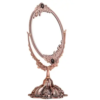 Vintage Ploche Make-Up Zrkadlo, Dvojité Bočné Európskej Rotujúce Domova Princezná Kozmetické Zrkadlo Rám Dekor Tabuľka Márnosť Zrkadlá