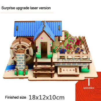 Jigsaw Puzzle pre Dospelých trojrozmerného 3D Model Dekompresný detské Puzzle Ručné Dreva, Montáž Domu Drevené Hračky