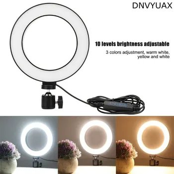 1PC LED Prsteň Svetla Selfie Vyplniť Lampa 10 Úrovne Jasu Stmievateľné 3 Svetelné Módy pre Živé Vysielanie/Fotografie/Nahrávanie