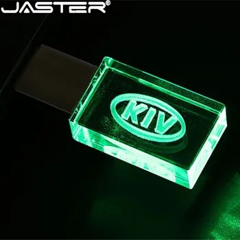 JASTER HOT KIA crystal + kovové USB flash disk kl ' úč 4 GB 8 GB 16 GB 32 GB, 64 GB 128 gb kapacitou Vonkajšej pamäte memory stick u diskov