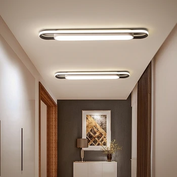 Moderný minimalistický vysoký jas LED stropné svietidlo obdĺžnikový čierna/biela spálňa, obývacia izba uličkou stropné osvetlenie