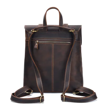 Pánske taška vintage hovädzie kože cestovný batoh