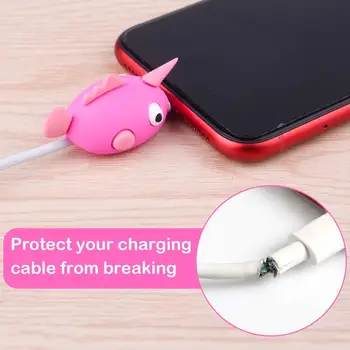 18 Pc Kábel Chránič pre iPhone/ipad USB Lightning Kábel, Roztomilé Ryby Jednorožec Zvieratá Nabíjací Kábel Displeja, Chráni USB Nabíjačky