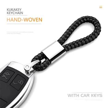 Dlho Ručne Tkané Auto Keychain Keyring Pre Mazda 2 3 6 Atenza Axela CX-3 CX3 CX-5 CX5 CX7 CX9 Muži Ženy Auto Kľúč Reťazca Krúžok Držiak