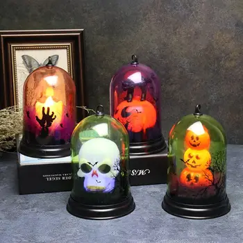Nové Halloween Mačka Tekvica Čarodejnice Sviečka Nočné Svetlo Lampy Haunted House Party Decor