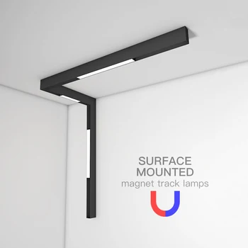Pozastavené Stropné Osvetlenie Magnet Koľajnice Povrchu Držiaky Na Stenu Pre Izba Kuchyňa Mieste Hmlové Svietidlá LED, Sledovať priebeh Lampa