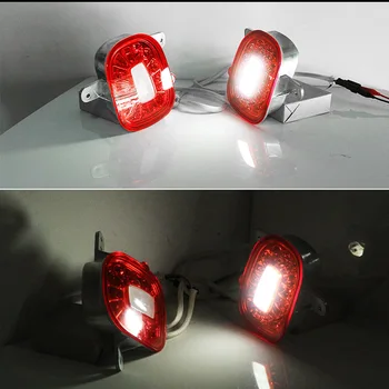 IJDM 3D Optický Červená LED Zadný Nárazník Reflektory, Zadné Hmlové koncových Svetiel s Bielymi Zálohovanie Chodu Svetlá Pre-2019 Jeep Renegade