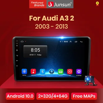 Junsun V1 Android 10.0 DSP CarPlay Auto Rádio Multimediálny Prehrávač Videa Auto Stereo GPS Pre Audi A3 8P 2003 - 2013 2 din dvd