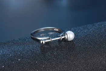 Nový príchod teplej predaj módnych pearl 925 sterling silver dámy'finger krúžky ženy šperky veľkoobchod darček k narodeninám