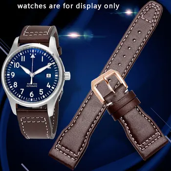 22 mm originálne kožené hodinky remienok čiernej a hnedej s pin pracky vhodné pre hodinky IWC accessorie