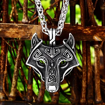 Viking Amulet Vlk Hlavu Fox Maska Originál Zvierat Viking Prívesok Šperky