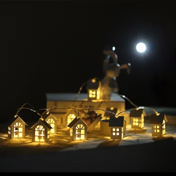 2M LED Reťazec Svetlá Dreva Domu Lampa Vianočné Girlandy 10LEDs Nový Rok Svadobné Party Dovolenku Izba DIY Dekorácie