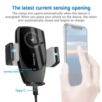 Suntaiho auto držiaka telefónu 15w Qi bezdrôtová nabíjačka pre iPhone 11 Samsung S20 S9 telefón držiak na telefón napájanie nabíjačky v air vent