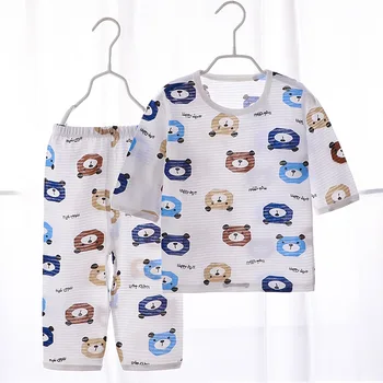 Deti, Dievčatá Pyžamo Nastaviť Lete Tenké Suit Baby Boy Bavlnené Oblečenie Veľkoobchod Malé Deti Oblečenie Domov, Voľný Čas Sleepwear O-Krku