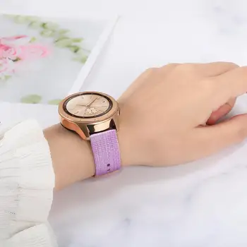 Skutočné Nylon Watchband pre Samsung Galaxy Sledovať 42mm Aktívny 2 40 mm 44 mm Ženy Muži Rýchle Uvoľnenie Kapela Rose Gold Sponou Pásik Pásu