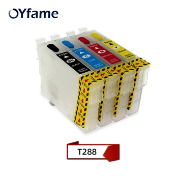 OYfame T288 288XL Ink Cartridge Pre Epson T2881-T2884 inkcartridge Reill Bez Čipu Pre Epson XP240 XP330 XP340 XP434 XP440 Tlačiareň