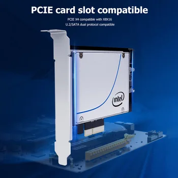 Chladiaca Podložka Pevný Disk Adaptér Podporu KT048 PCIE X4, aby U. 2/SATA SFF-8639 Doska PCI-Express 3.0 Adapter