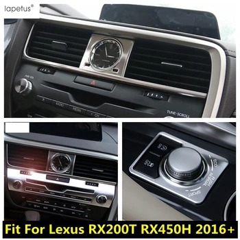 Lapetus Jazdy Model Gombík / Centrálne Ovládanie CD Panel / Hodiny Krúžok / Vzduch AC Otvor Kryt Výbava vhodné Pre Lexus RX RX450h 2016 - 2020