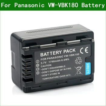 VW-VBK180 Batéria a Nabíjačka pre Panasonic HDC HS80 SD40 SD60 SDX1 TM40 TM45 TM55 TM60 TM90 HC V10 V700 V707 SDR H85 H95 H100
