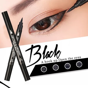 Očné linky, Rýchle sušenie Eye make-up Kozmetika Nepremokavé Obojstranný Pečiatky, Perá, Dlho-trvajúce kórejský Štýl, Očné linky