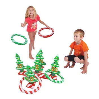 Vianočné Thg Hračky Nafukovacie Krúžok Hodiť Hru Nastaviť, Krúžok Prehadzovať Dvore Hry pre Rodinu a Deti