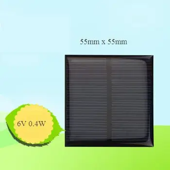 ALLMEJORES Solárny panel 6V SPOTREBA 0,4 W mini epoxidové solárny panel, batéria diy solar súpravy 45mm x45mm 5 ks/Veľa