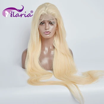 8-40 cm Dlhé Vlasy Úplné Čipky Parochne Brazílsky Rovno Ľudské vlasy, Parochne #613 Blond Vlasy Pred Plucke Glueless Pre Black Žena
