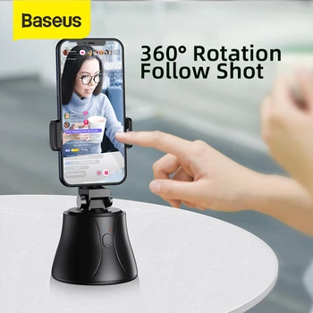 Baseus Auto Smart Streľba Selfie Stick 360° Objekt Sledovania Držiteľ All-in-one Otáčania funkciou Sledovania Tváre Fotoaparát Telefónu Držiteľa Gimbal