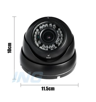 Vonkajšie Nepremokavé 2.8-12mm 36 LED 700TVL Nočné Videnie Zoom Fotoaparát Sony Effie-E CCD / CMOS Black Bezpečnostné Kamery