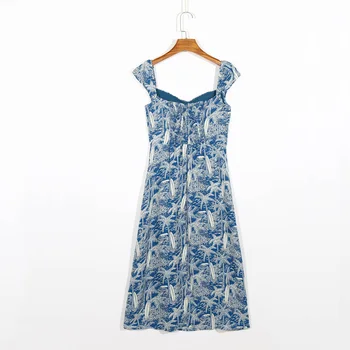 Letné dámske šaty príležitostné tlače slim šaty Vestidos