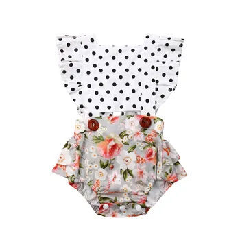Dieťa dievča oblečenie Roztomilý Batoľa, Dieťa Dievčatá Spájať Jumpsuit Kombinézu Oblečenie Oblečenie 3-24M drobné cottons 2019