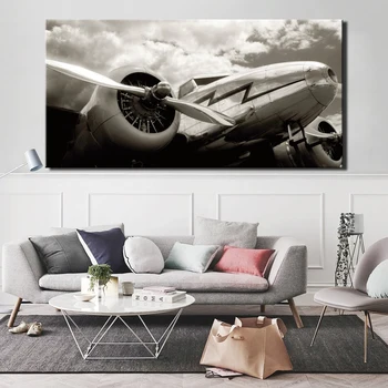 Klasický Retro Lietadlo Plátne Obrazy Plagáty a Tlačí na Steny Umenie Obrázok pre Obývacia Izba Domáce Dekorácie