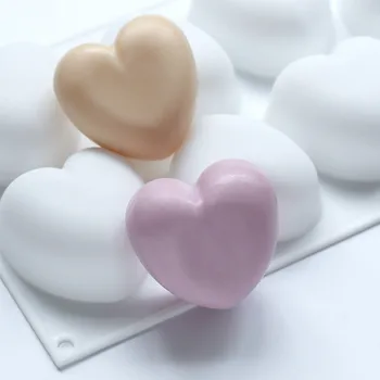 SILIKOLOVE Ručné Srdce 3d Mydlo Silikónové Formy Na Mydlo výroba Čokoládových Formy Fondant Živice Formy