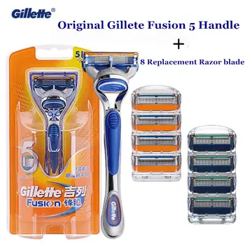 Pôvodné Gillette fusion Holiaci strojček Pre mužov Bezpečnosti Holenie Kazety Kvalitné Náhradné Žiletky 5 Vrstiev Manuálny Holiaci strojček Gillette
