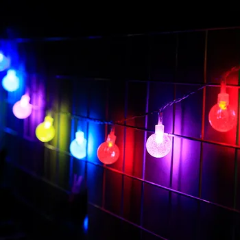 LED USB, diaľkové ovládanie farebné bubliny loptu RGB Vianočné nepremokavé dekorácie, lampy, crystal bubble bobble na svetlo string svetlá