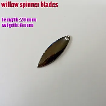 HOT304 čistá Nehrdzavejúca oceľ willow spinner čepele hladké,veľkosť 4 druhy 50pcs/veľa