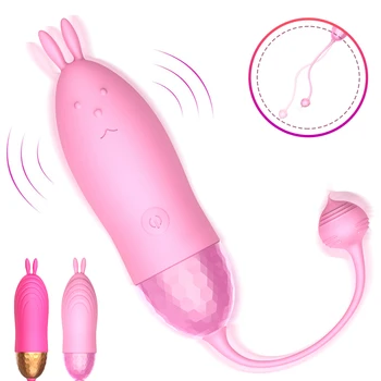 Skok Vajcia Vibrátor S Králik Ucho Sexuálne Hračky pre Ženy 10 Rýchlosti G - Spot Vibrátor Stimulátor Klitorisu Vaginálne Masáž Hračky pre Dospelých