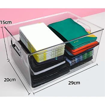 29X20X15cm Akryl Organizátor Transparentné Zásuvky Chladničky Box Úložný Plastový Ploche Ubytovni Kúpeľňa Úložný Box