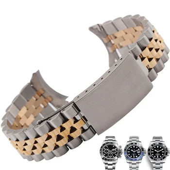 Príslušenstvo hodinky oceľové remienok muž 20mm športové nepremokavé pre Rolex luxusná séria piatich guľôčky plné pevný popruh ženy sledovať band