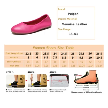PEIPAH 2020 Letné dámske Originálne Kožené Ploché Topánky Žena Príležitostné Práce Žien Balet Bytov Ženy Bytov Väčšia veľkosť dámske topánky