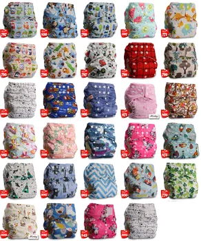 [Littles&Bloomz] BAMBUSU Umývateľný Handričkou Nappy Baby Plienky Vrecku Nappy Tkaniny Pokrytie Zábal Opakovane použiteľných Plienky Jedna Veľkosť