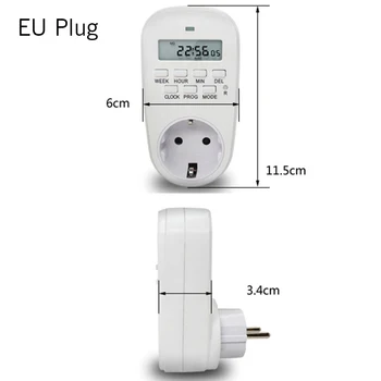 Horúce Nastaviteľné Programovateľné Nastavenie Hodiny a On/ Off Time Digitálny Časovač Spínač Energy Saving Inteligentný Zásuvky Napájania EU /US/ UK Plug