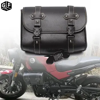 Black Motocykel PU Kožené Vintage Tool Bag Batožiny Motorke Sedlo Taška Kôš Pre Harley Sportster XL883 1200 Honda Suzuki