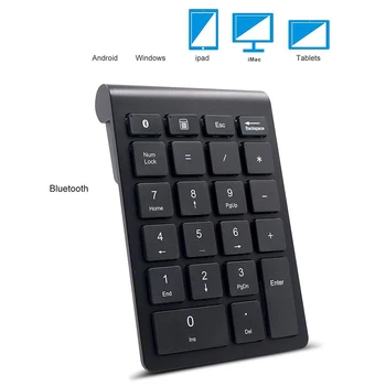 2.4 G/Bluetooth 3.0 Číslo Pad Bezdrôtový 22 Kľúče, Multi-Function Numerická Klávesnica Notebook PC Klávesnica