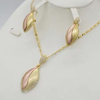 2019 NOVÝ unikátny zlatý náhrdelník kolokačných módne kruhové prívesok, náušnice, šperky pre ženy v Dubaji nezmizne NASTAVIŤ