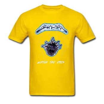 Beholder Muži T-tričko Heavy Metal T Shirt Oko Monster 3D Tlač Mens Tshirt Kapela Košele Vlastnú Spoločnosť Plus Veľkosť Streetwear Čierna