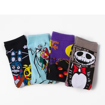 Bavlnené Ponožky Unisex Halloween Ponožky Retro Cashmere Módne Dlhé Ponožky Sú Pohodlné Vytlačené Ponožky Meias Esportivas Calcetines