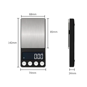 1000 g-0.01 g/0,1 g LCD Potravín Stupnice Mini Pocket Šperky Rozsahu Karátového Zlata Bilancia Liečivých Elektronické Stupnice Hmotnosti Merací Nástroj