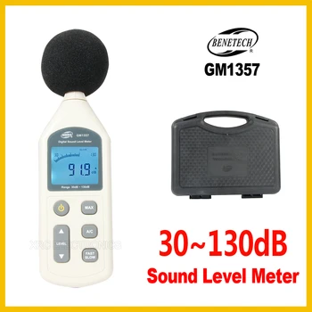 Praktický Mini zvukomerov Hluku Tester v decibeloch LCD Merací Nástroj Nástroj GM1357-BENETECH